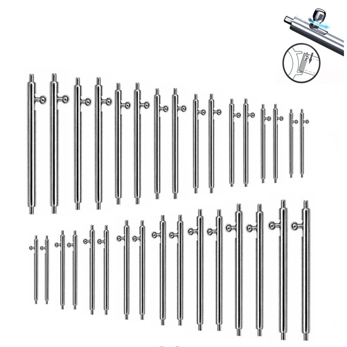 Spring Bar Tool Set - 22MM 20MM 10PCS 1,8mm Durchmesser Uhr