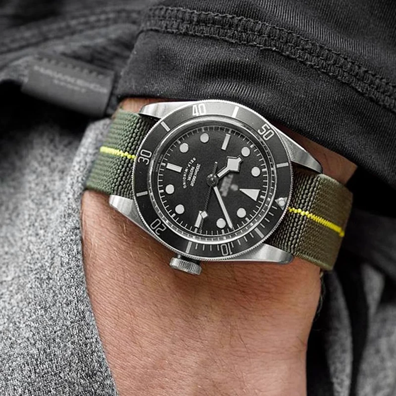 Canvas Strap Watch - Weiches, wasserdichtes Nylon-Uhrenarmband für Seiko Tudor
