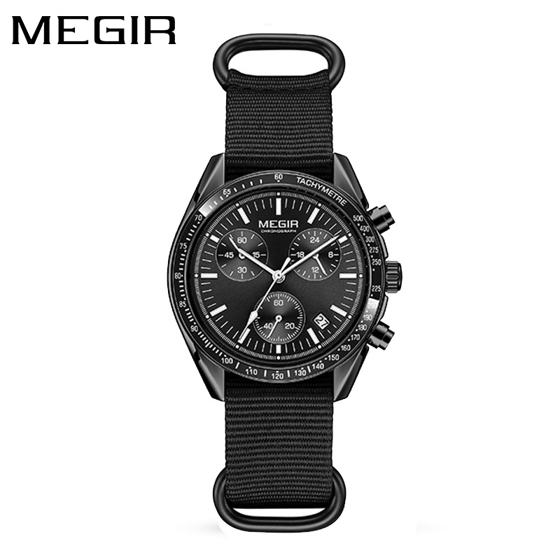 Canvas Strap Watch - MEGIR 2247 Neue Luxus Herrenuhr mit