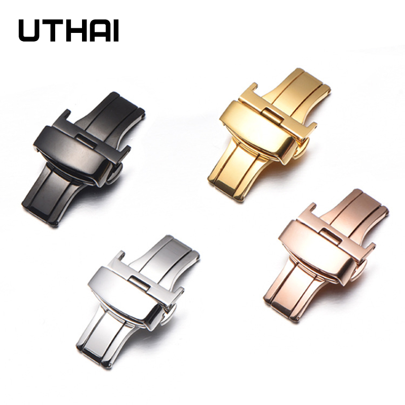 Butterfly Clasp Deployant - UTHAI Uhr Falten Schnalle P90 edelstahl