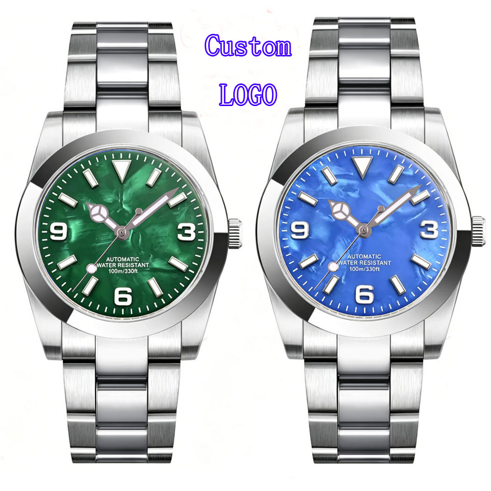 Stainless Bracelet Diver - Personalisierte Logo-Uhr 36mm 39mm Perlmuttzifferblatt NH35