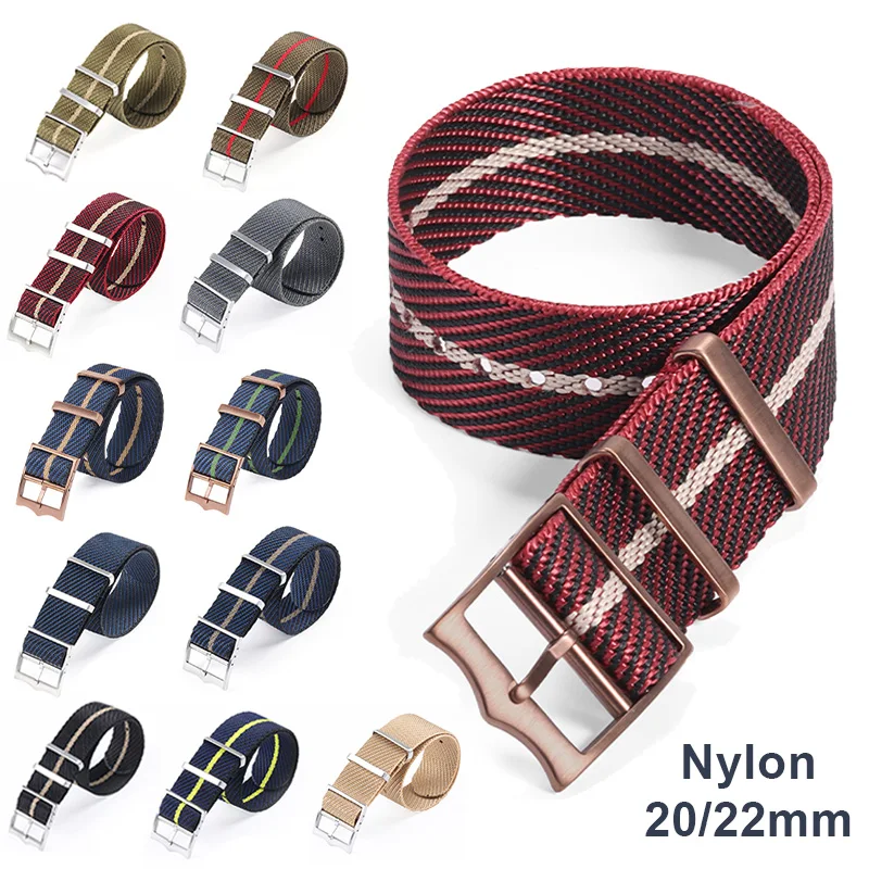 Canvas Strap Watch - Bequemes Canvas-Nylon-Uhrenarmband, 20 mm, 22 mm,