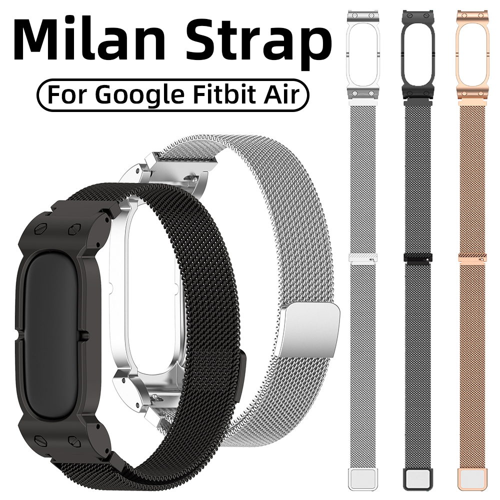 Mesh Strap Metal - Milanese-Uhrenarmband für Fitbit Air, Edelstahl-Mesh-Armband, Ersatz-Magnetarmband,