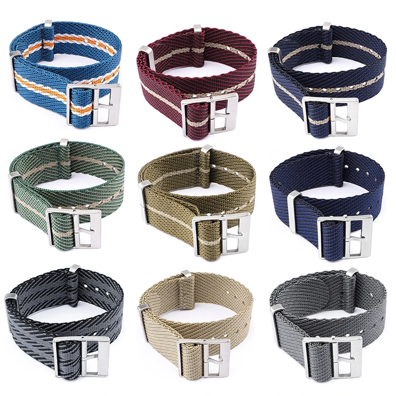 Canvas Strap Watch - Gewebtes Nylonarmband, 18/20/22/24 mm, Edelstahl-Schnalle, für
