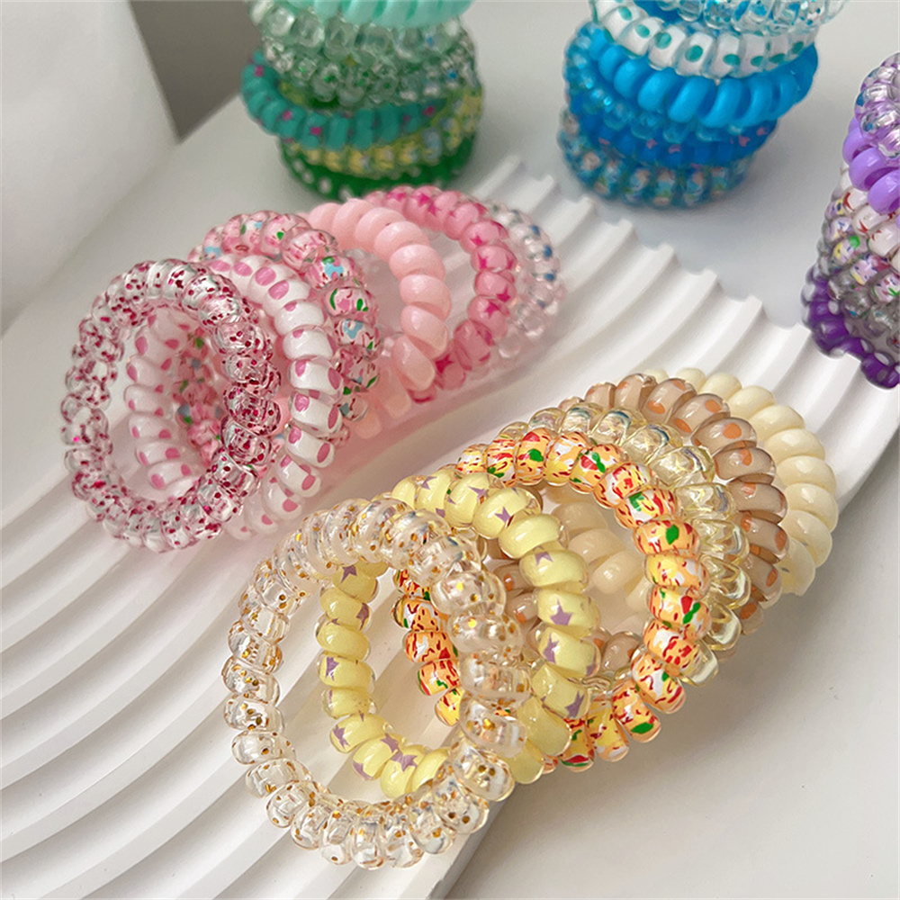 Silicone Band Women - 6 stücke Süße Nette Bunte Spirale