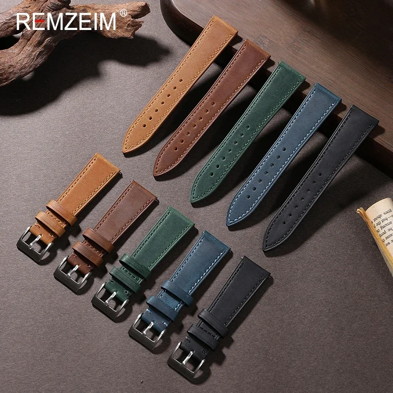 Leather Strap Quick Release - Verrücktes Pferd Schnell verschluss Leder armband