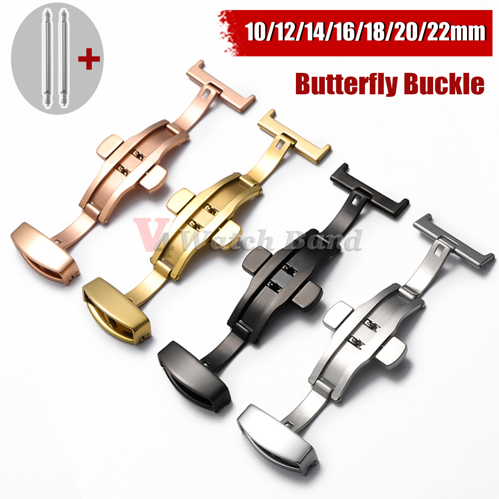 Butterfly Clasp Deployant - Edelstahl-Faltschließe für Uhrenarmband 18mm 20mm 22mm