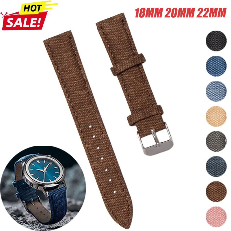 Canvas Strap Watch - 18mm 20mm 22mm Nylon-Leder-Uhrenarmbänder für Huawei