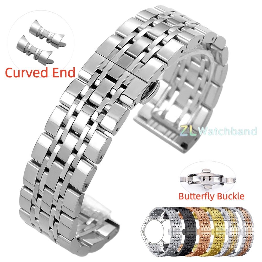 Suede Strap Watch - 12/14/16/18/19/20/21/22/24mm Massives Edelstahl-Uhrenarmband für TISSOT mit