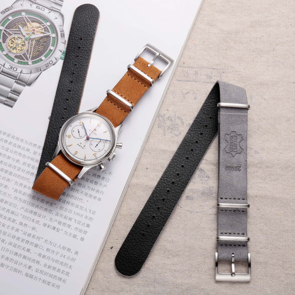 Suede Strap Watch - HEMSUT Echtem Leder Uhr Band Wildleder