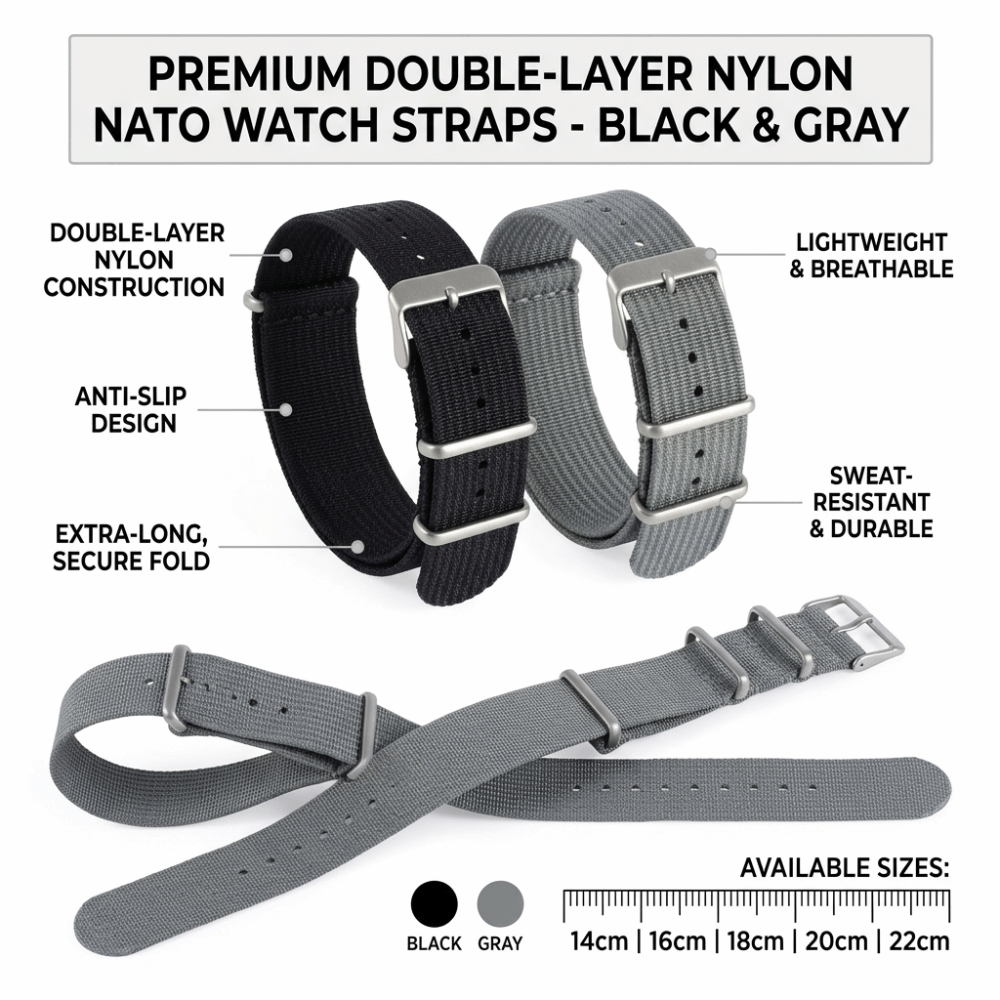 14/16/18/20/22mm NATO Uhrenarm – Nato Strap Nylon Bewertung und Preis