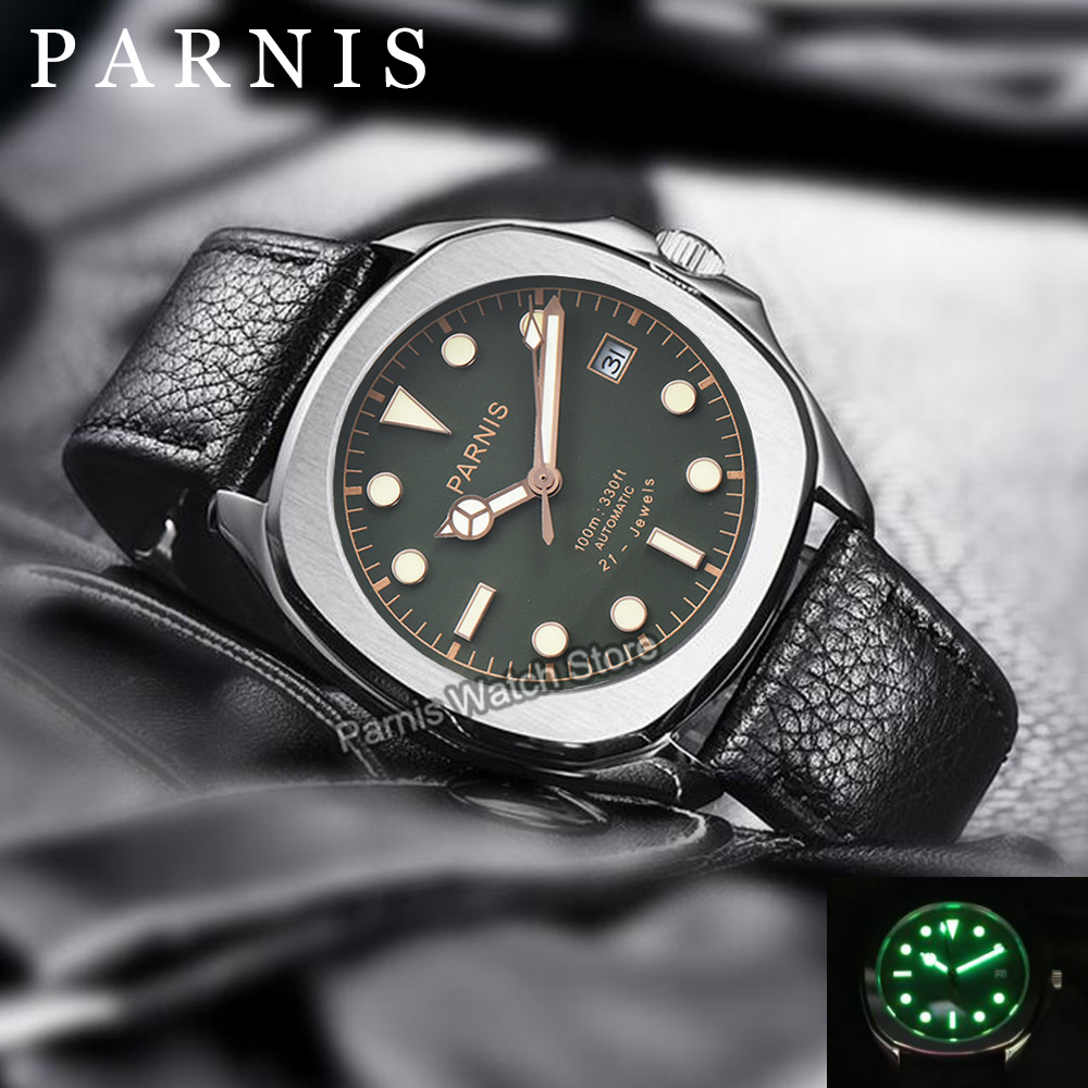 Parnis 39mm Herren Armbanduhr  – Leather Watch Band Men Bewertung und Preis
