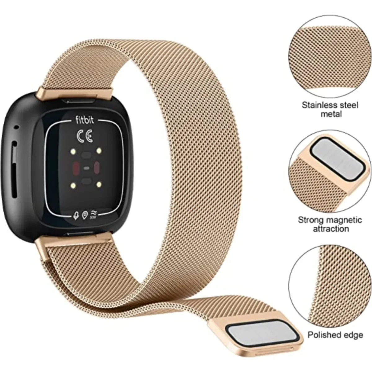 Milanaise-Armband für Fitbit V – Milanese Loop Magnetic Bewertung und Preis