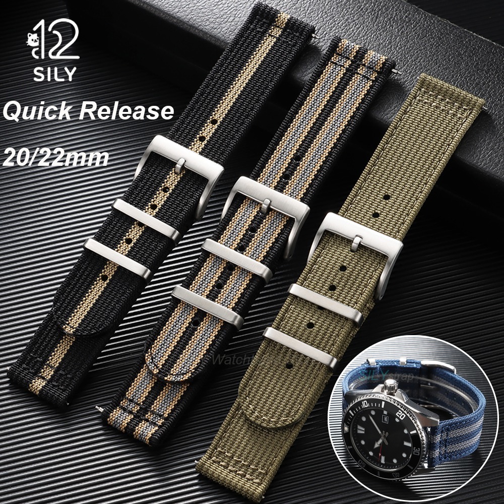 20/22mm Gewebtes Canvas-Stoff- – Canvas Strap Watch Bewertung und Preis