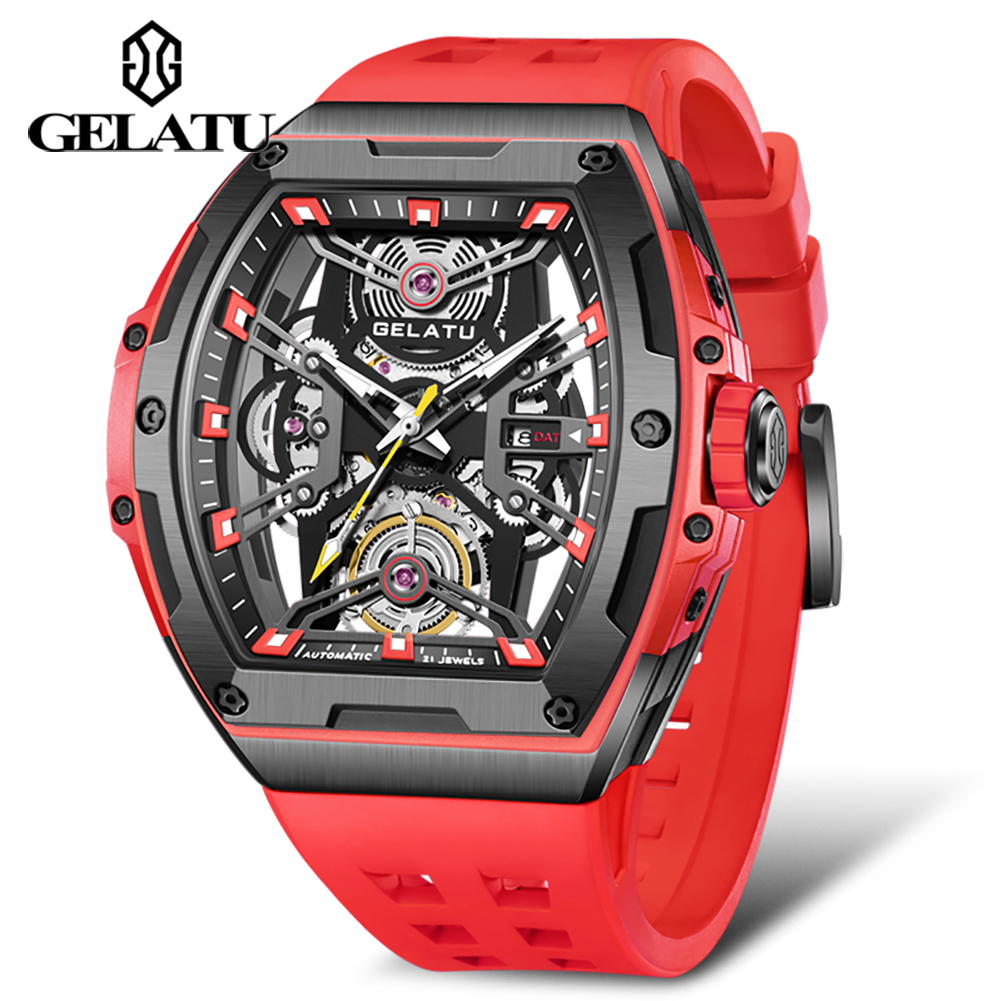 GELATU 6012 Herrenuhren Hohlau – Leather Watch Band Men Bewertung und Preis