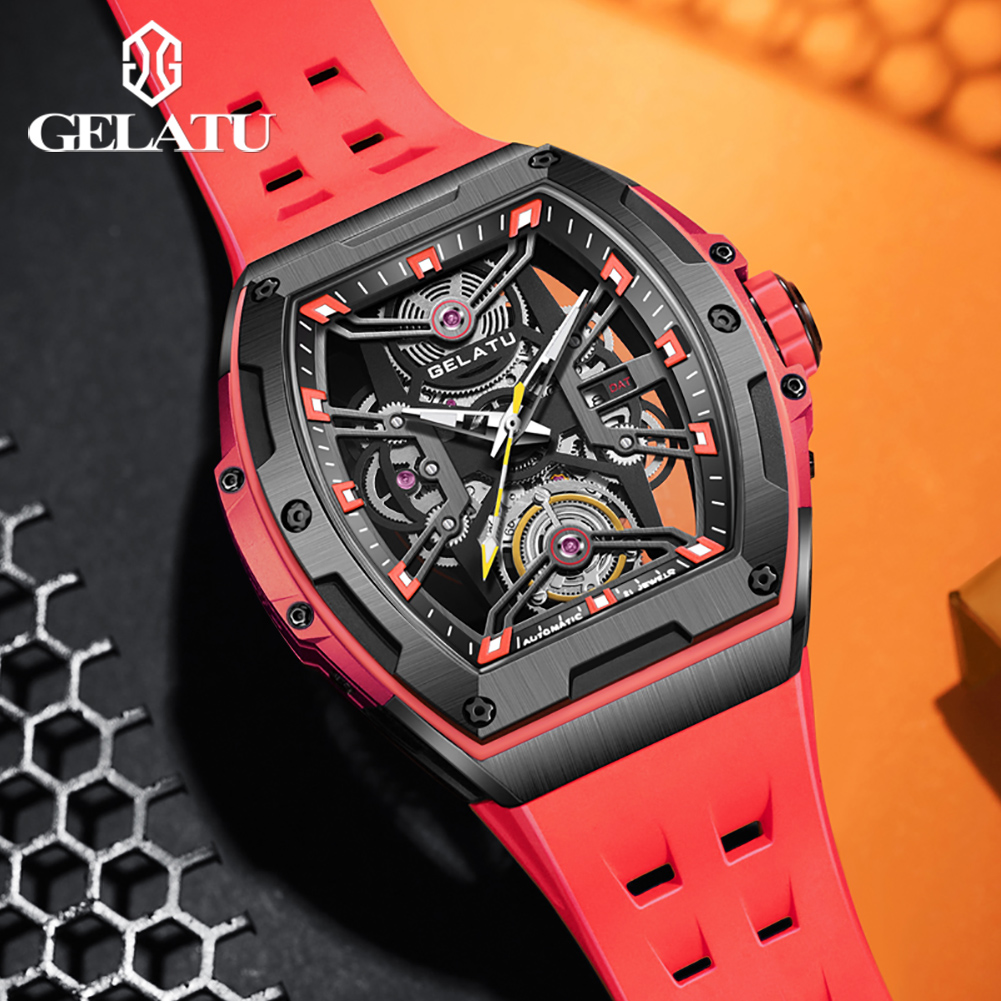 GELATU 6012 Herrenuhren Hohlau – Leather Watch Band Men Bewertung und Preis