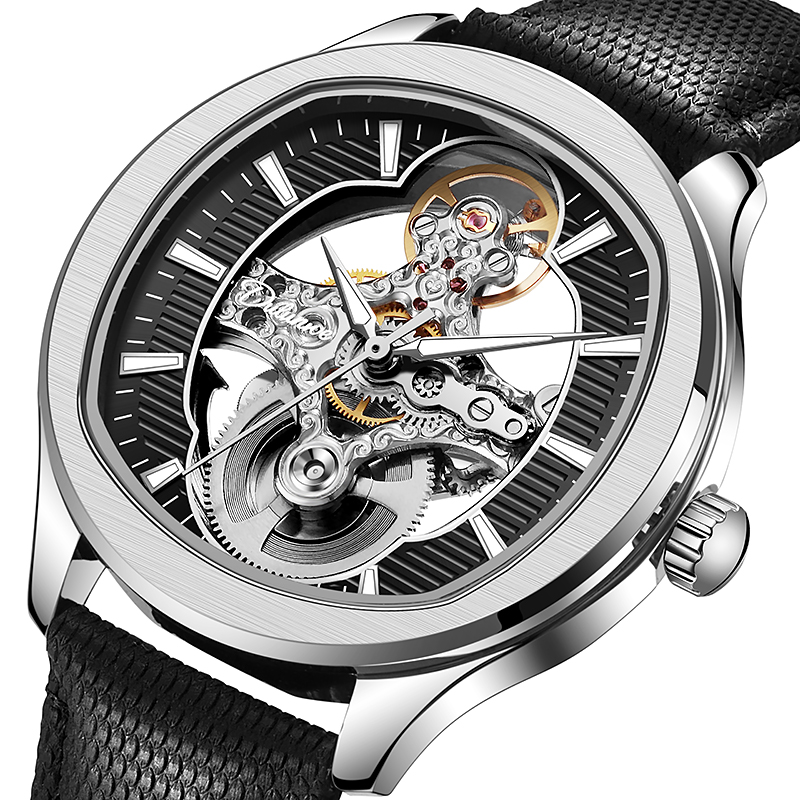Lnverted Tourbillon Design Uhr – Leather Watch Band Men Bewertung und Preis