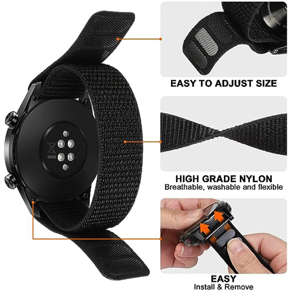 26/22mm Klettverschluss-Nylon- – Sport Loop Velcro Bewertung und Preis