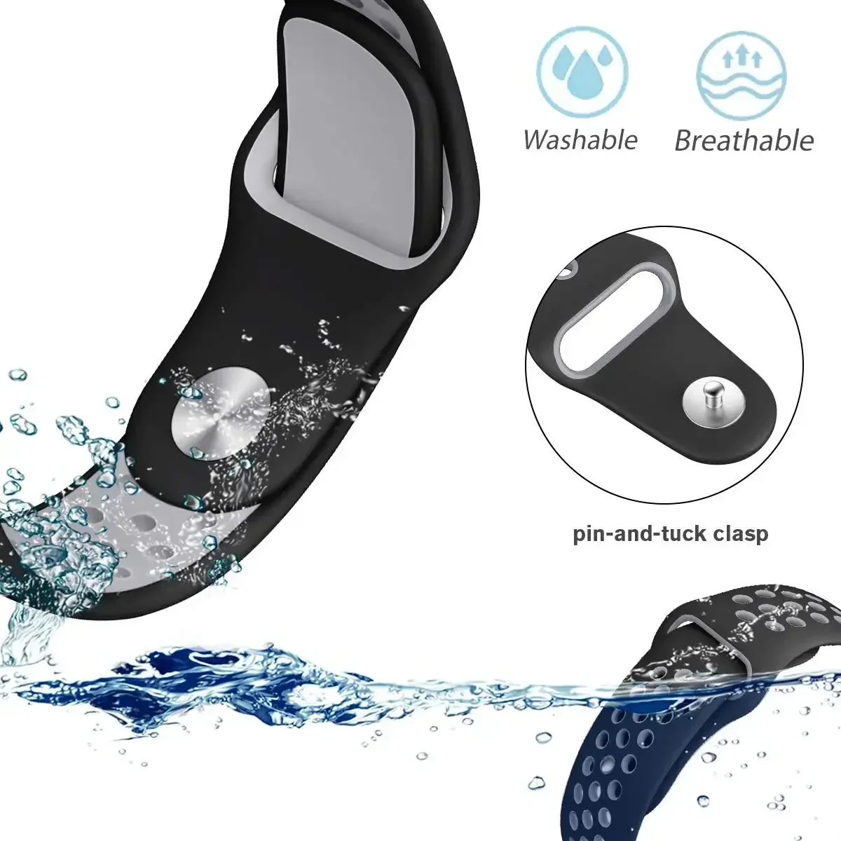 22 MM Lüften Bunte Silikon Str – Silicone Watch Band 22Mm Bewertung und Preis