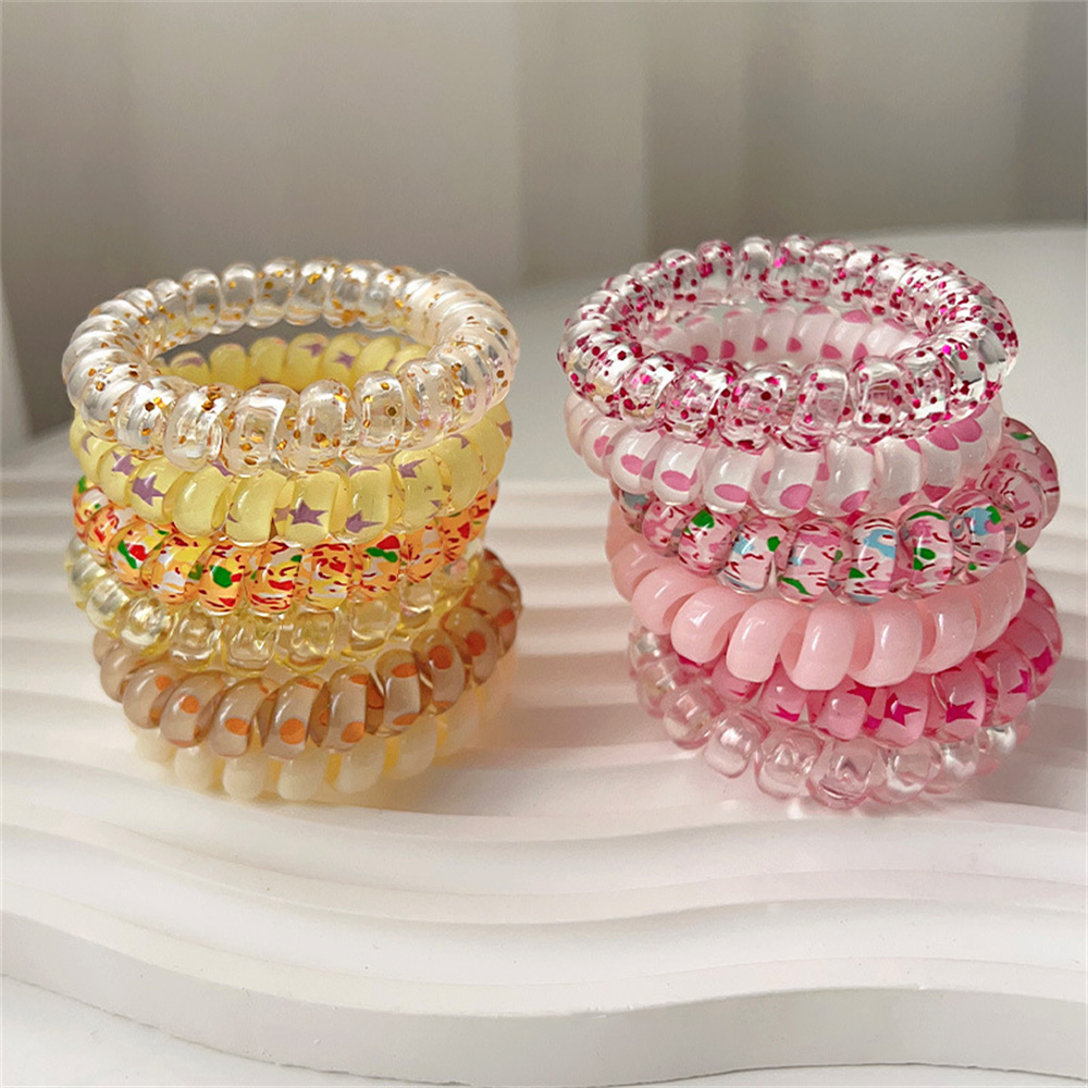 6 Stück Süße Bunte Spiralförmi – Silicone Band Women Bewertung und Preis