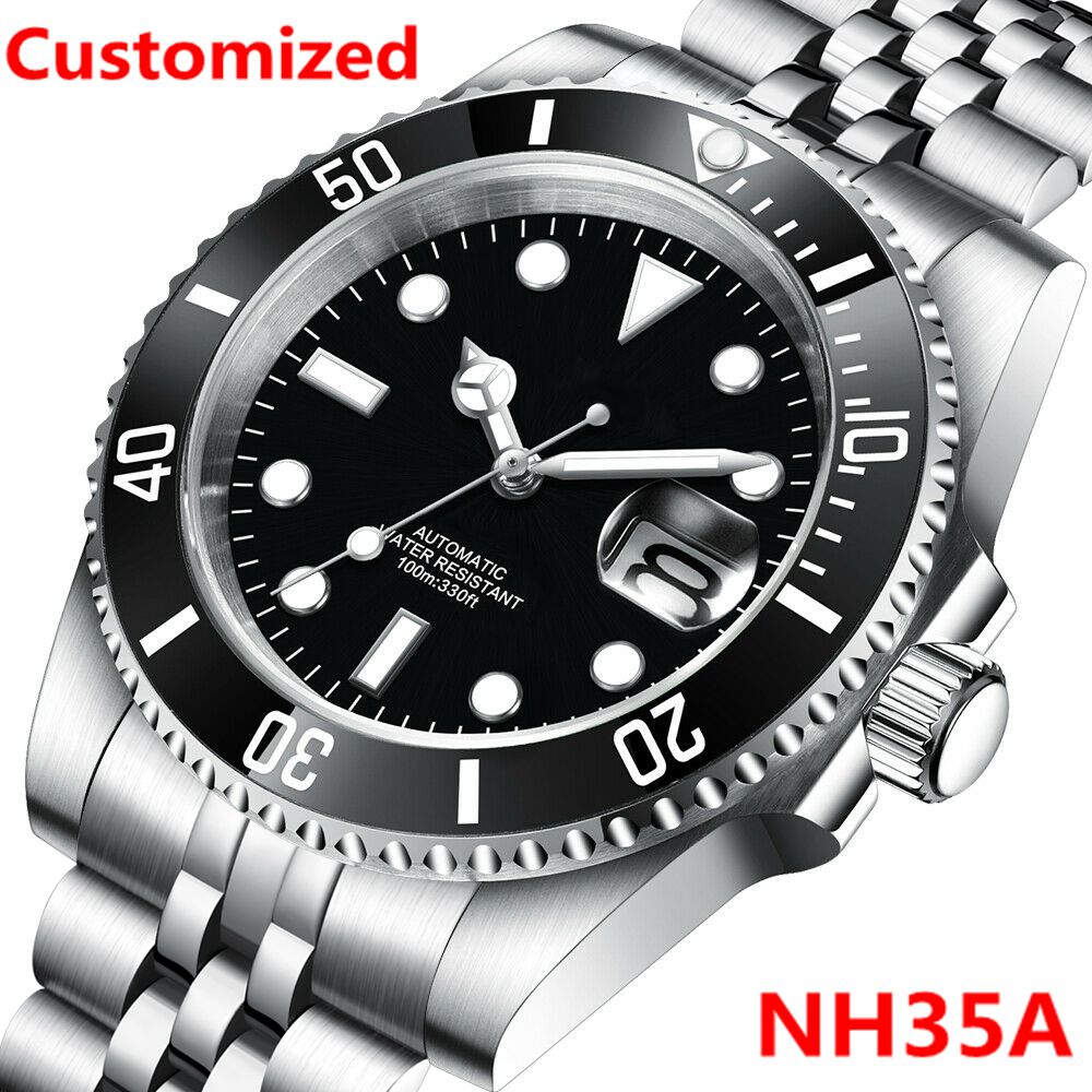 DIY Logo 40MM Taucheruhr NH35  – Stainless Bracelet Diver Bewertung und Preis