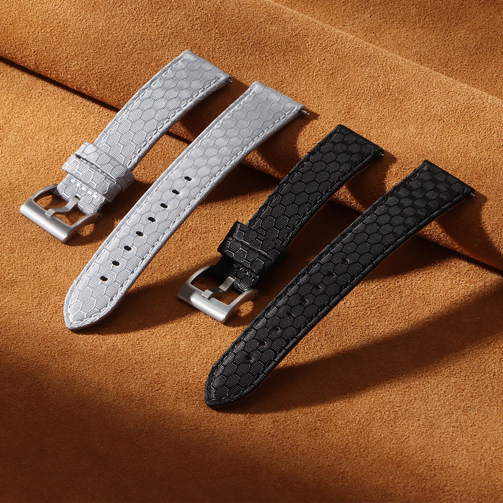 20mm 22mm Glattes Echtes Nylon – Perlon Strap Woven Bewertung und Preis