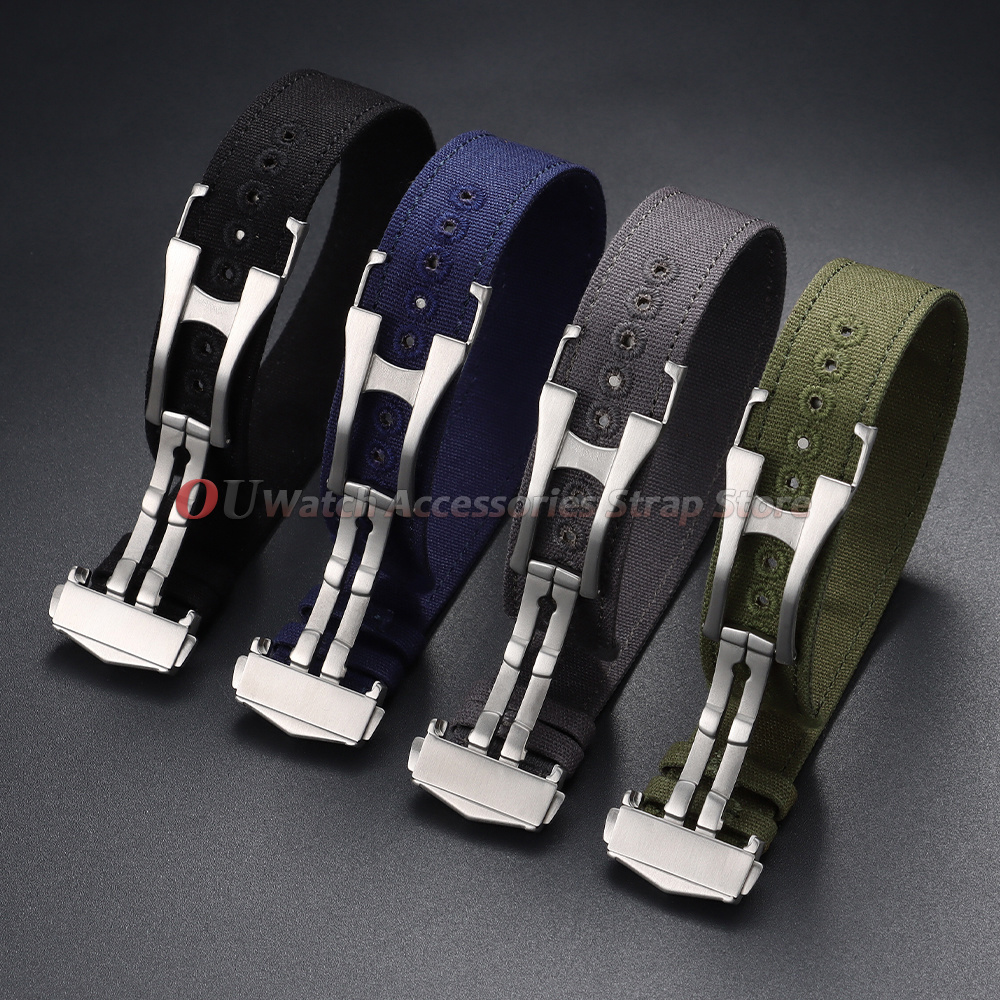 Geripptes Nylon-Uhrenarmband,  – Canvas Strap Watch Bewertung und Preis