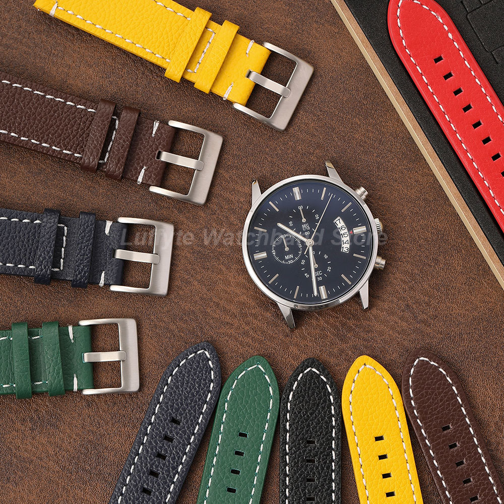 Doppelseitiger Litchi-Textur-A – Leather Strap Quick Release Bewertung und Preis