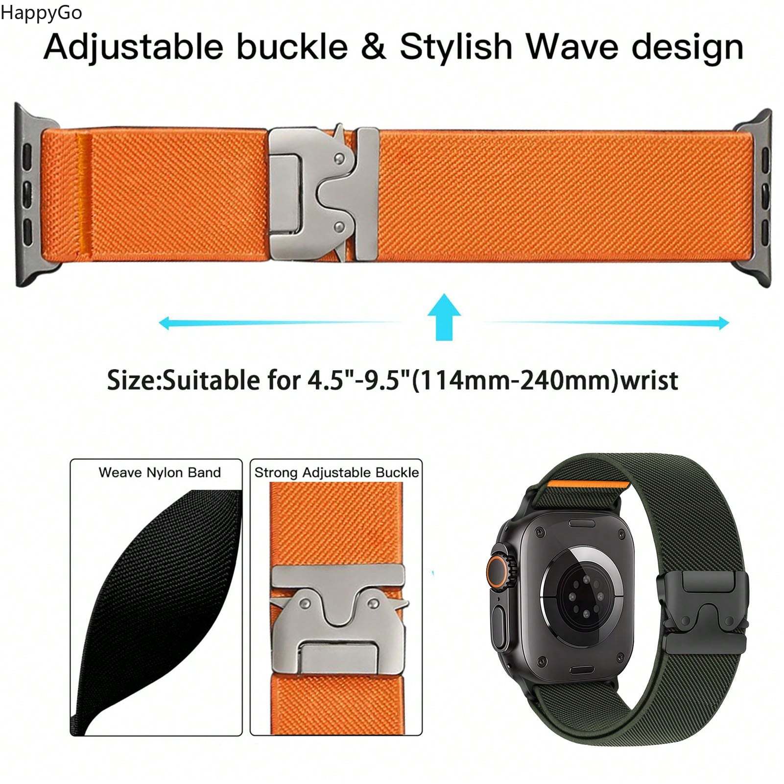 Breites, dehnbares Nylon-Armba – Parachute Strap Elastic Bewertung und Preis
