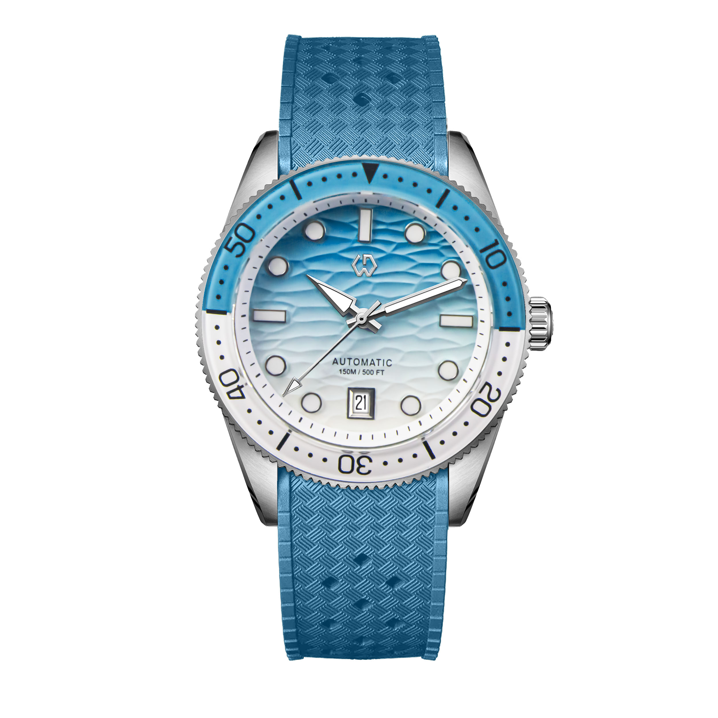 40 mm Taucheruhr mit Textur, H – Rubber Strap Diver Bewertung und Preis