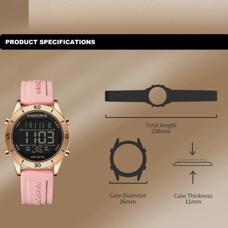 NAVIFORCE Uhr Für Frauen Mode  – Silicone Band Women Bewertung und Preis