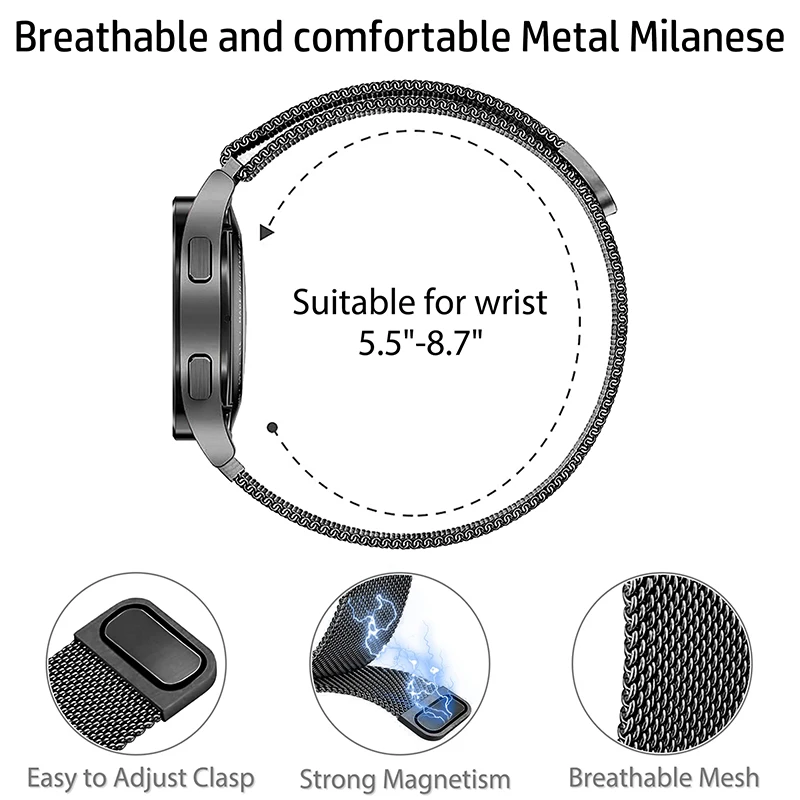 20mm Armband für Amazfit GTS 4 – Milanese Loop Magnetic Bewertung und Preis