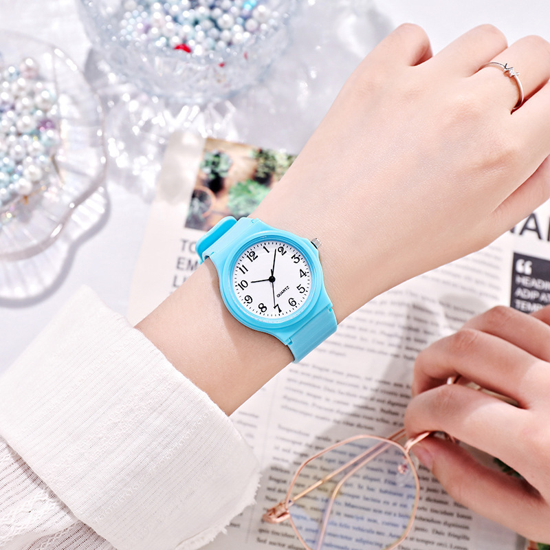 Mode Mädchen Uhr Einfache Prüf – Silicone Band Women Bewertung und Preis