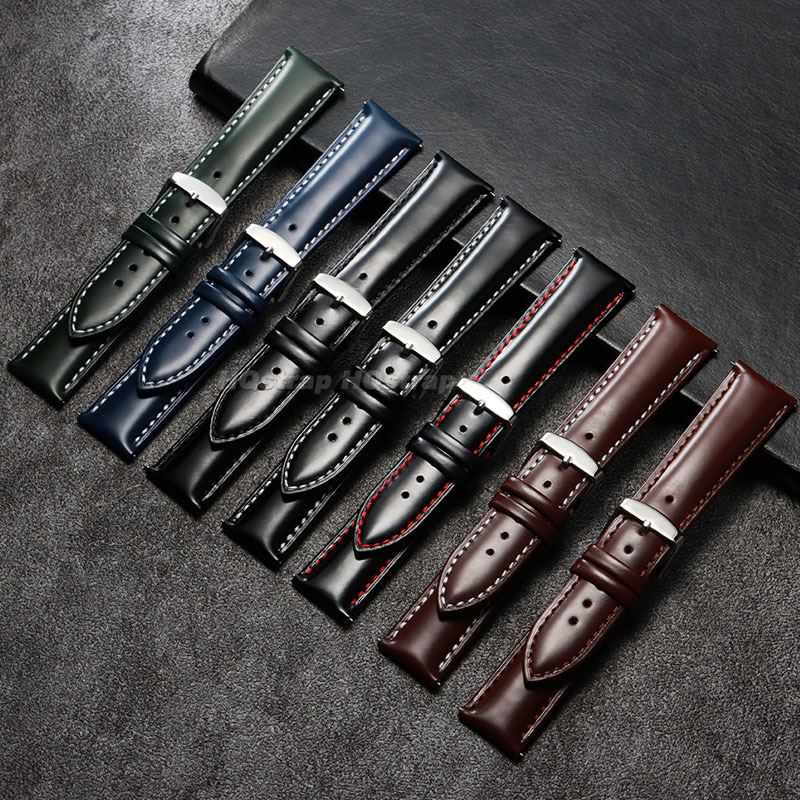Ölglänzendes Armband aus echte – Leather Strap Quick Release Bewertung und Preis