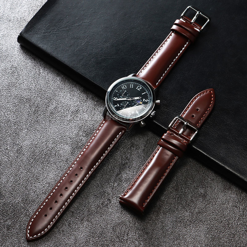 Ölglänzendes Armband aus echte – Leather Strap Quick Release Bewertung und Preis