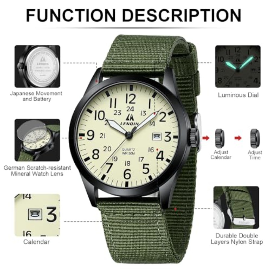 LN LENQIN Herrenuhren, Unisex, – Leather Watch Band Men Bewertung und Preis